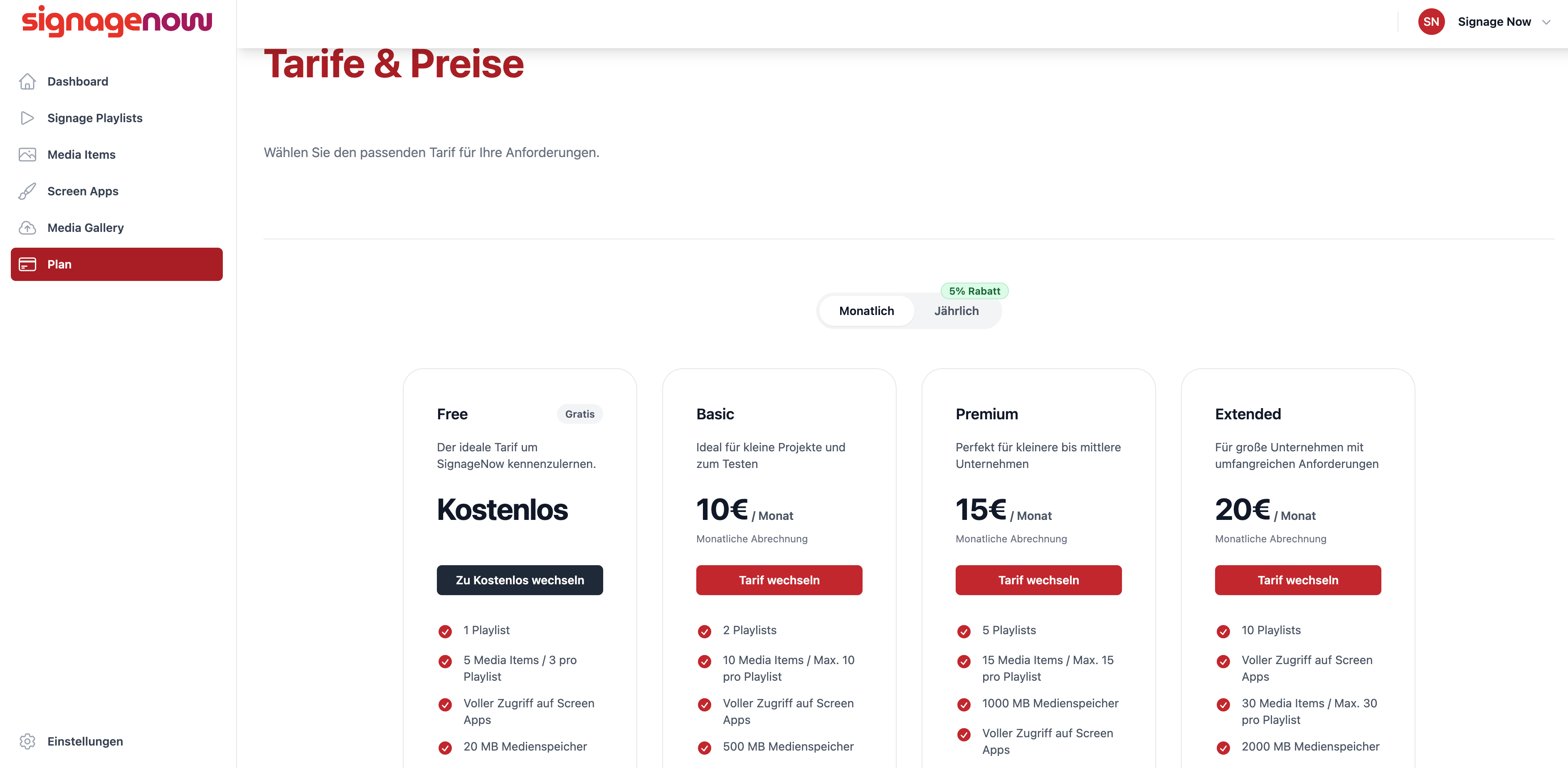 SignageNow ist eine kostenlose Infoscreen Software