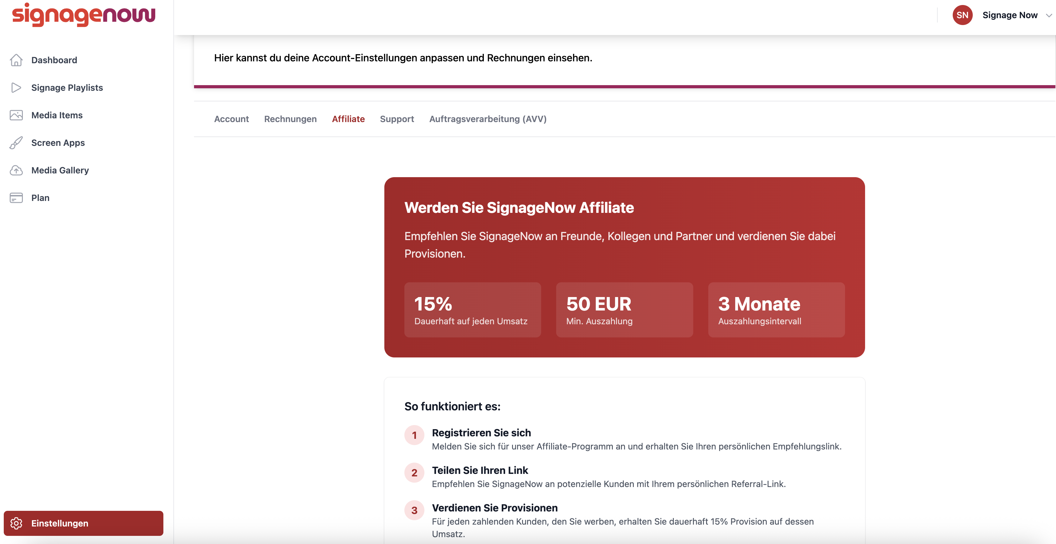 Mit Digital Signage Software Geld verdienen - unser Affiliate-Programm