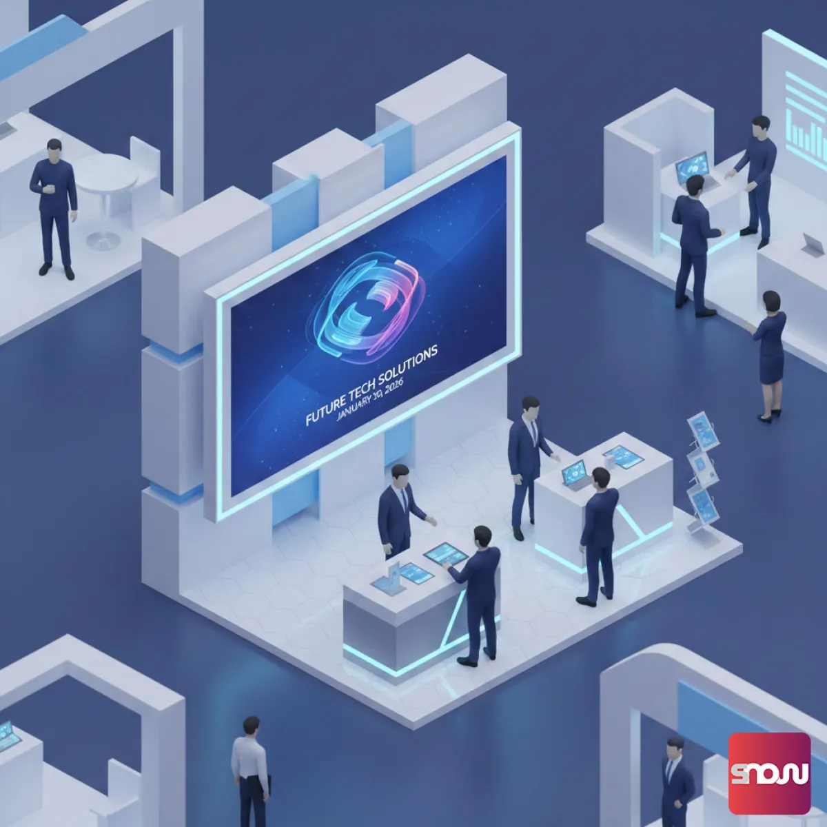Digital Signage Lösung für Messestand mit SignageNow