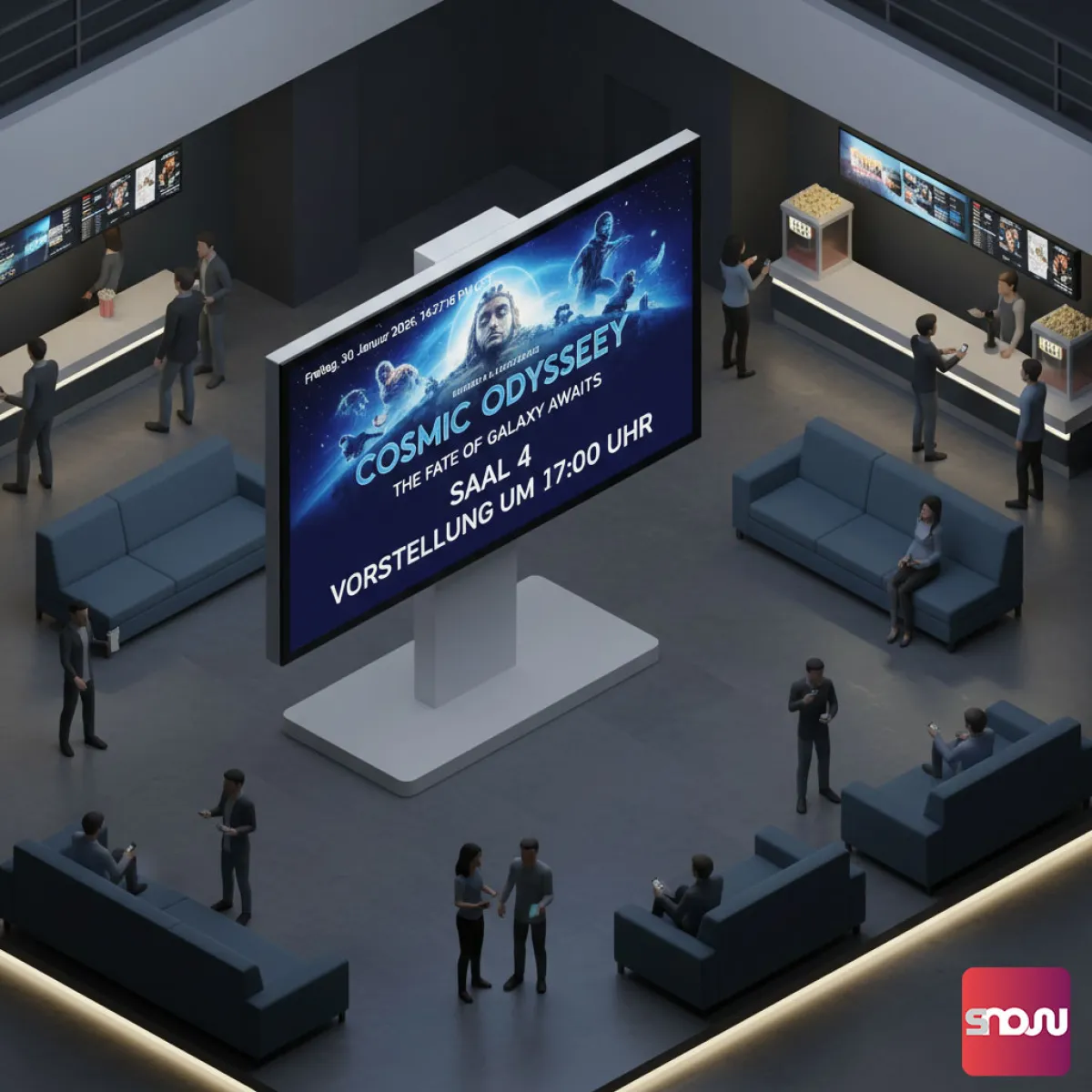 Digital Signage Software für Kino-Displays mit SignageNow