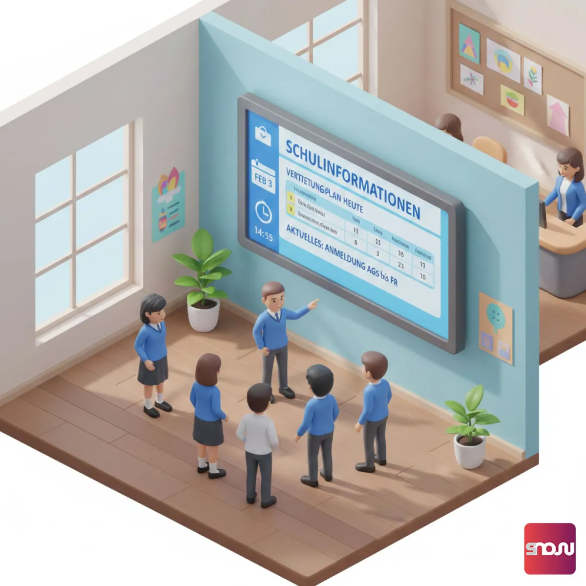 Digital Signage Software für Schulen und Universitäten mit SignageNow