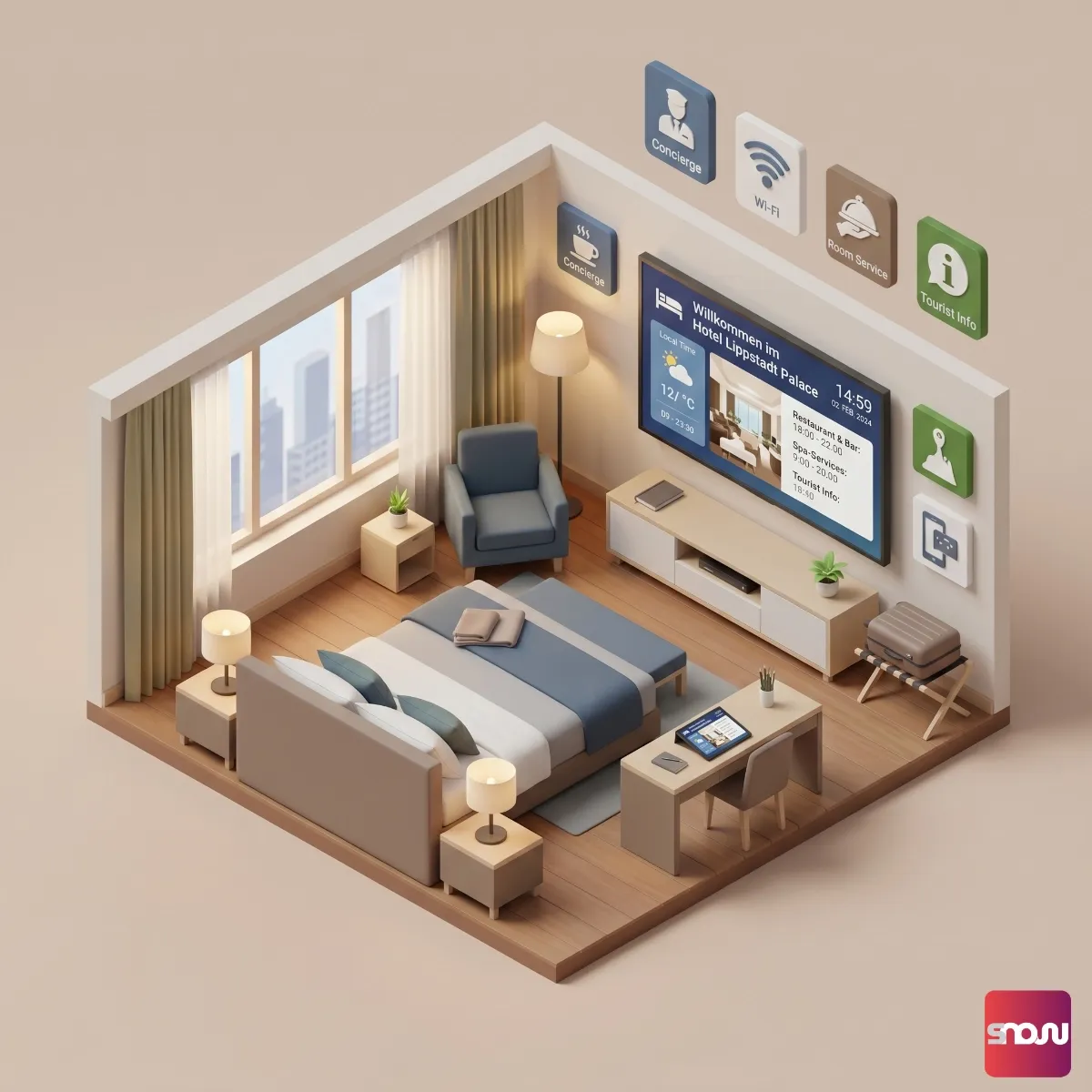 Hospitality TV im Hotel mit SignageNow