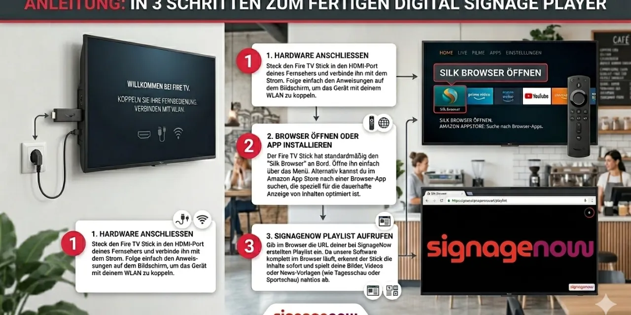 Anleitung: In 3 Schritten den Amazon Fire TV Stick als Digital Signage Player einrichten