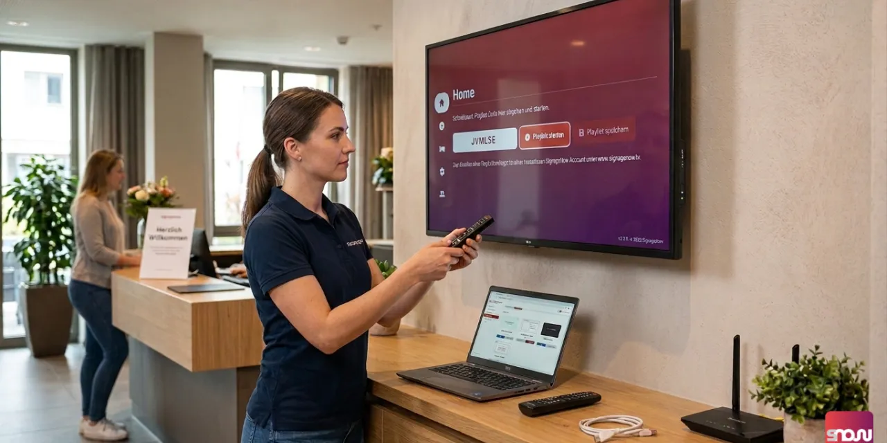 Einfache Anleitung wie man Digital Signage einrichtet
