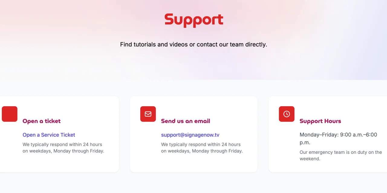 Every customer can send ideas for SignageNow - we want to listen to our customers