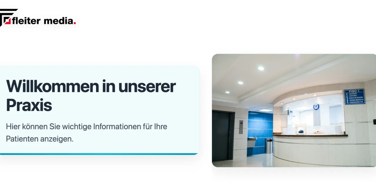 Die Praxis TV Software SignageNow bietet viele kostenlose Vorlagen für Physiotherapie Praxen an