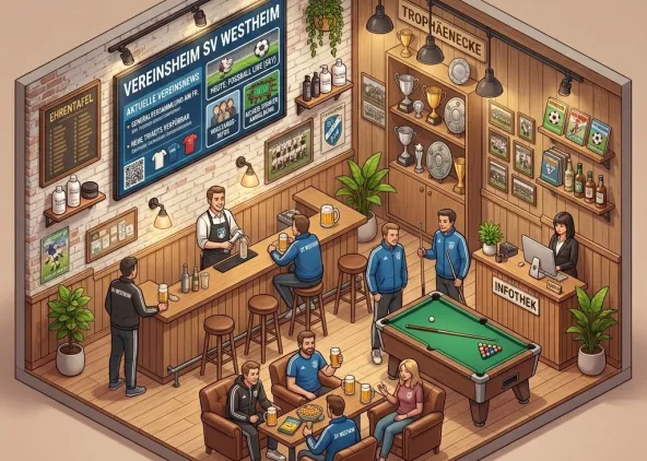SignageNow as digital signage software in a clubhouse