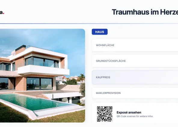 Kostenlose Vorlagen von SignageNow für deine digitalen Immobilien-Exposés im Schaufenster