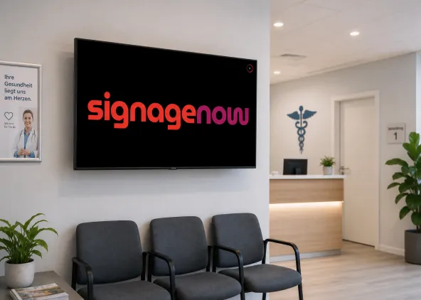 Du kannst jeden Fernseher als Werbebildschirm nutzen indem du die Infoscreen Software SignageNow nutzt