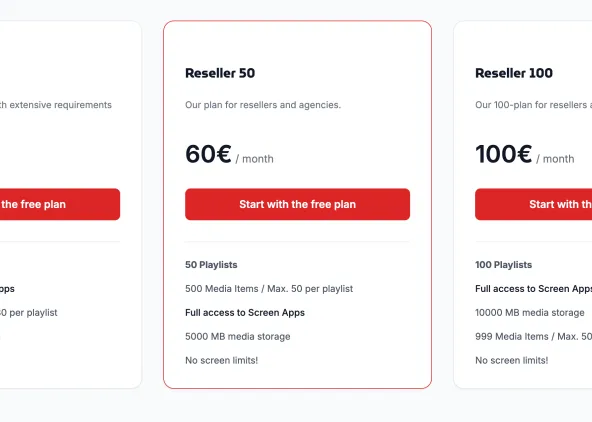 SignageNow offers special reseller pricing plans for agencies and IT system integrators