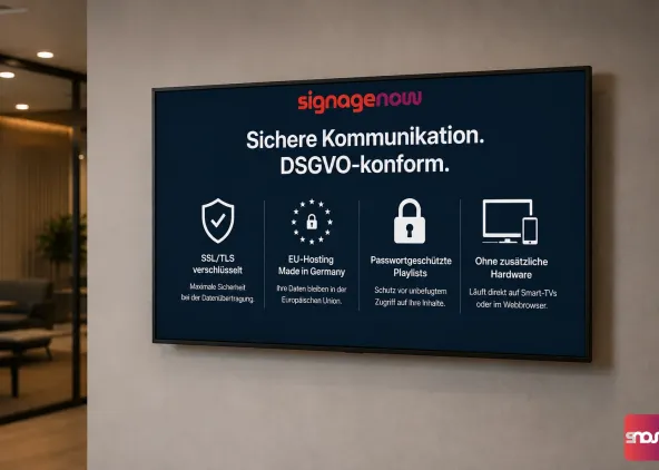 Digital Signage & Datenschutz: So betreibst du Bildschirmwerbung DSGVO-konform und cybersicher