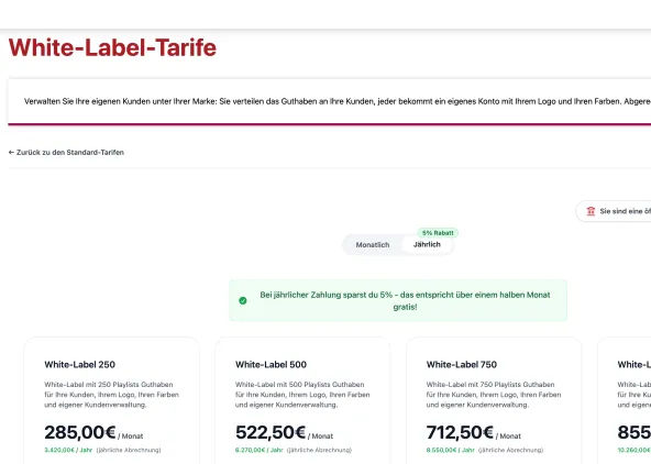 Günstige Tarife für White-Label Digital Signage & Team-Verwaltung mit Benutzerrollen von SignageNow