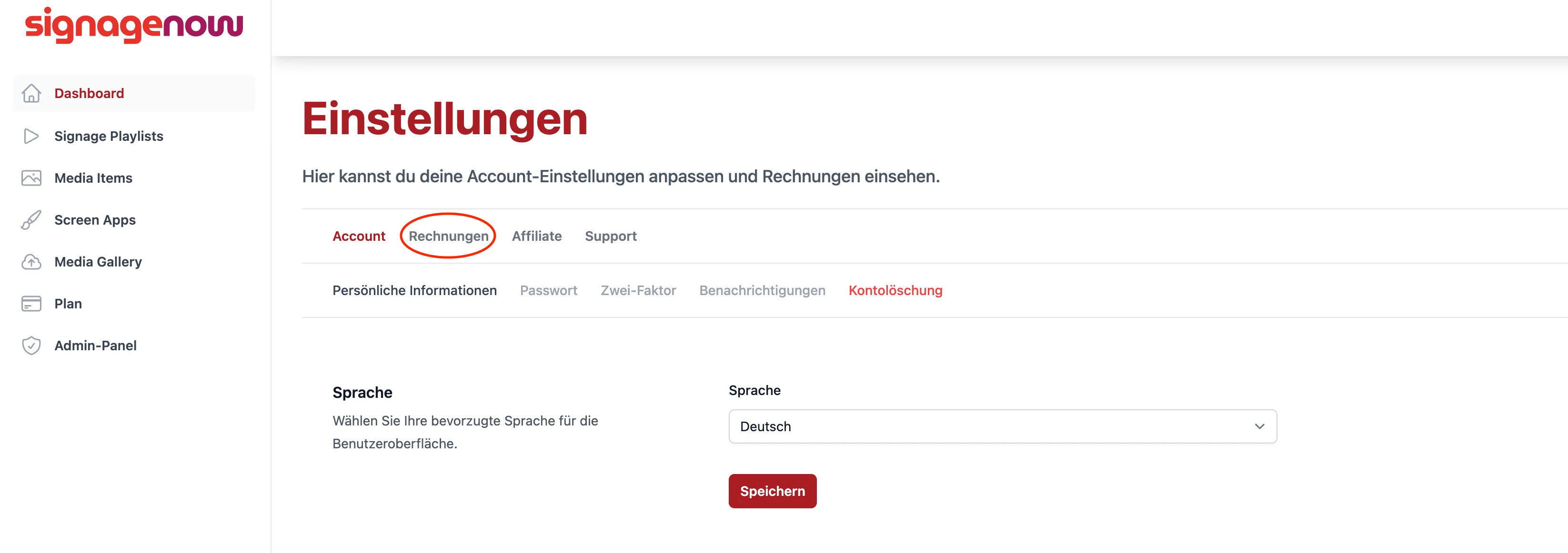 Wie füge ich eine andere Zahlungsmethode bei SignageNow hinzu?
