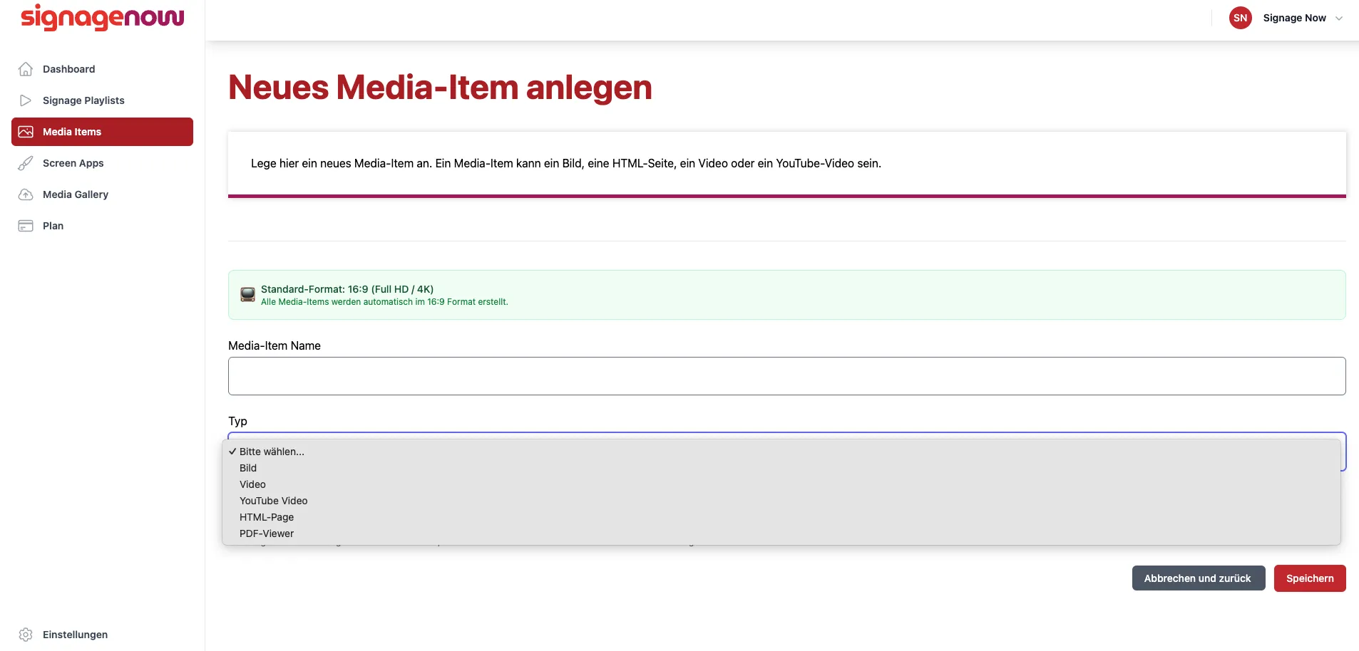 PDFs in Digital Signage Software einbinden mit SignageNow