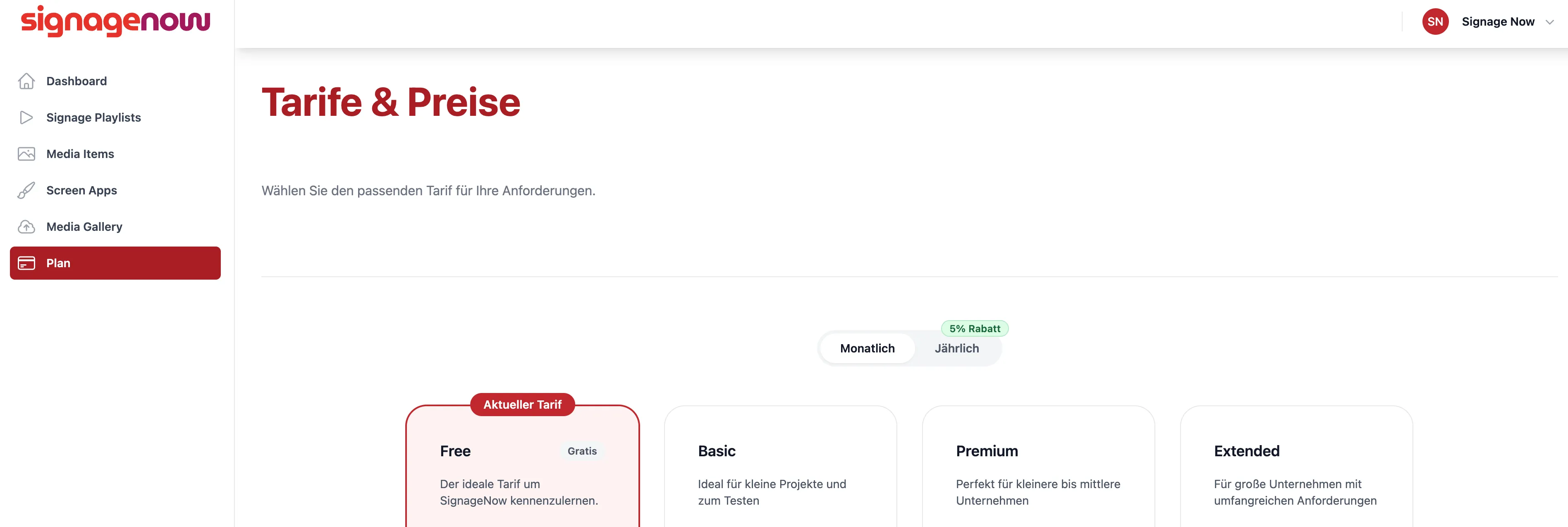 SignageNow ist eine kostenlose Infoscreen Software