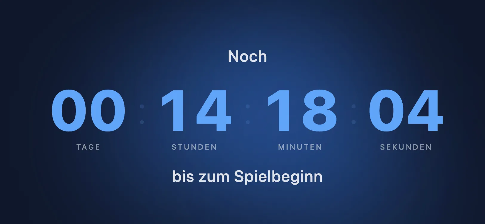 Countdowntimer zum nächsten WM-Spiel digital anzeigen mit SignageNow