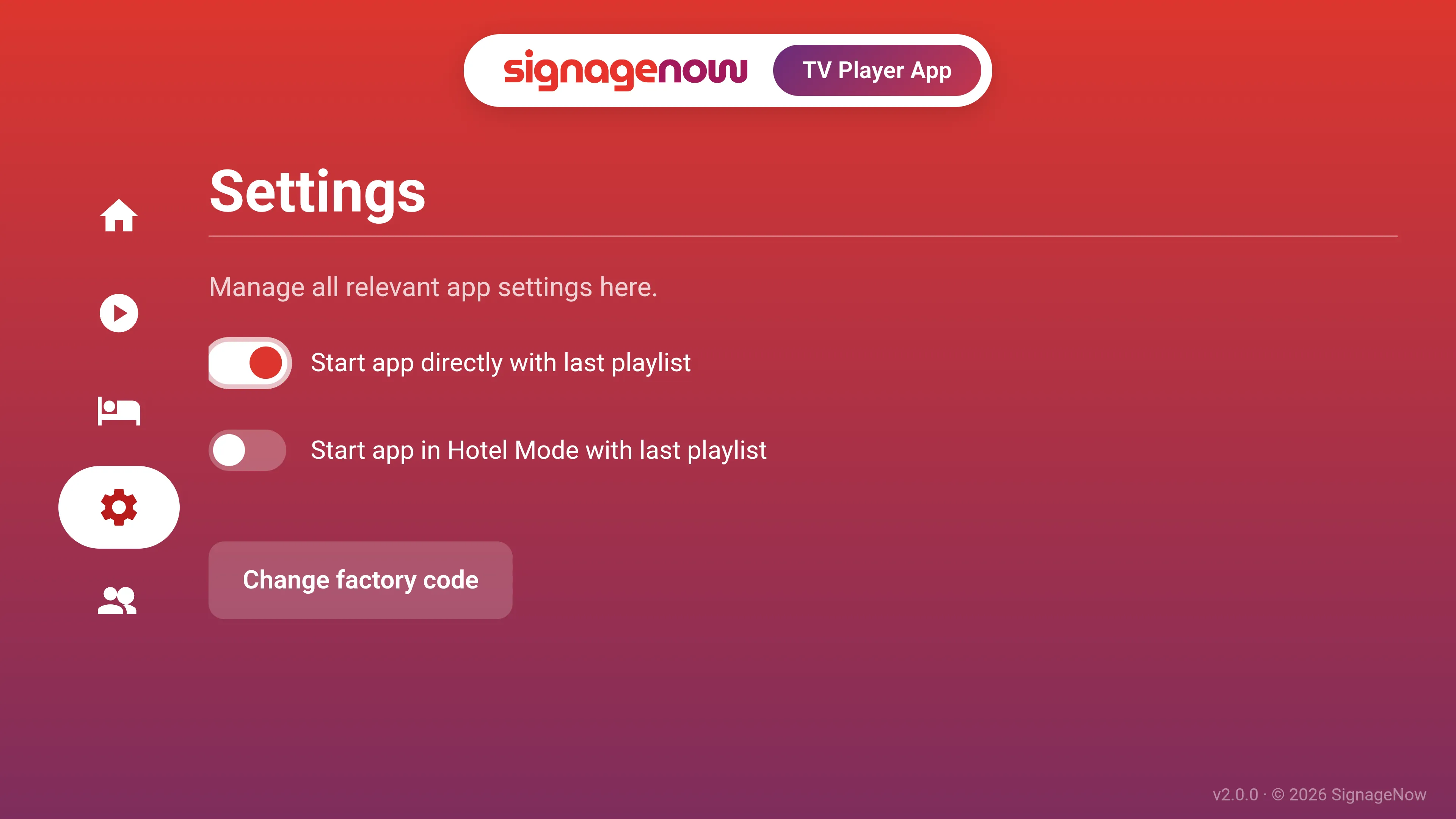Autostart der SignageNow TV-App für Android und Fire TV beim Einschalten aktivieren