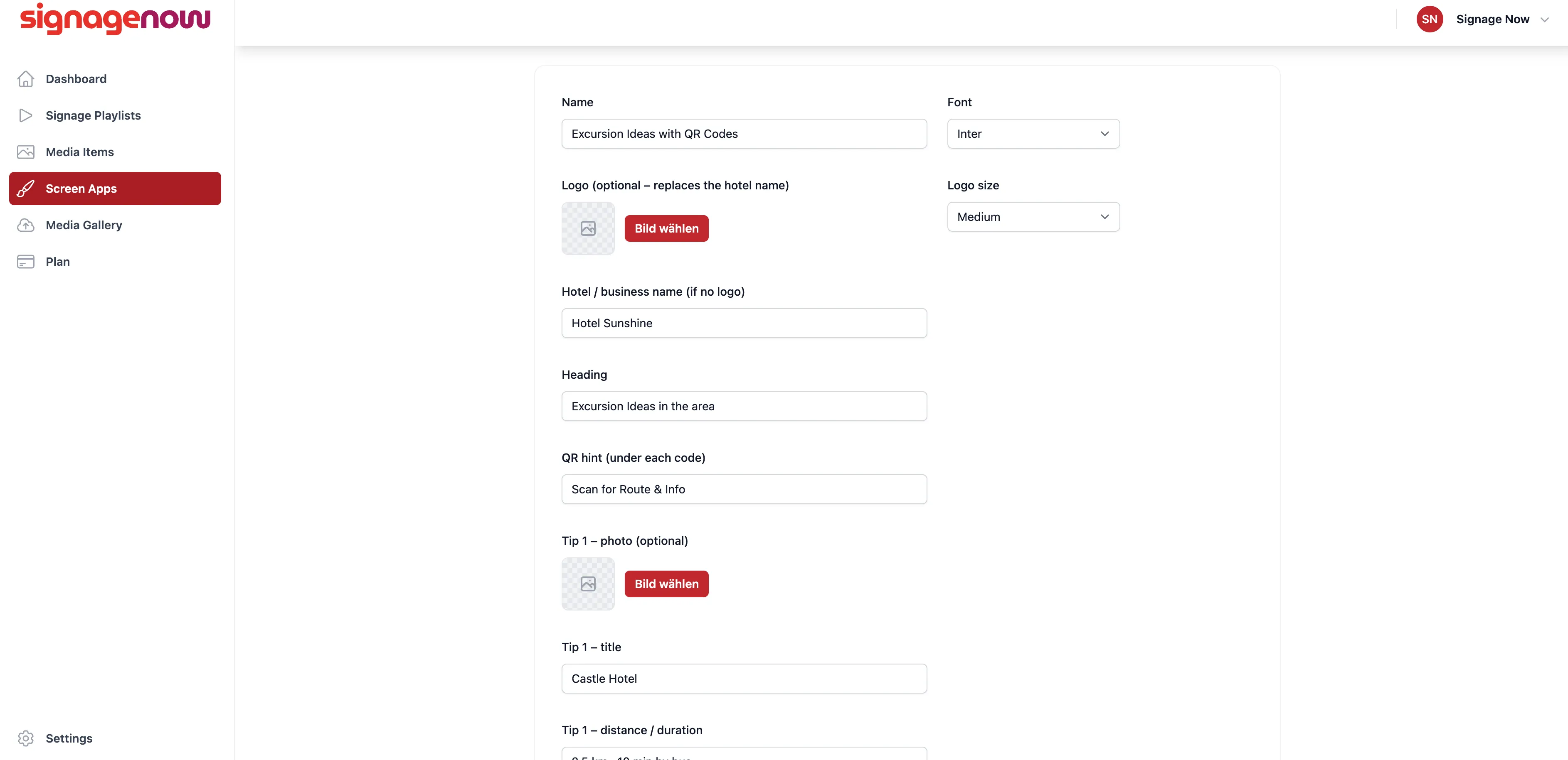 SignageNow is free reception and welcome screen software that comes with many templates