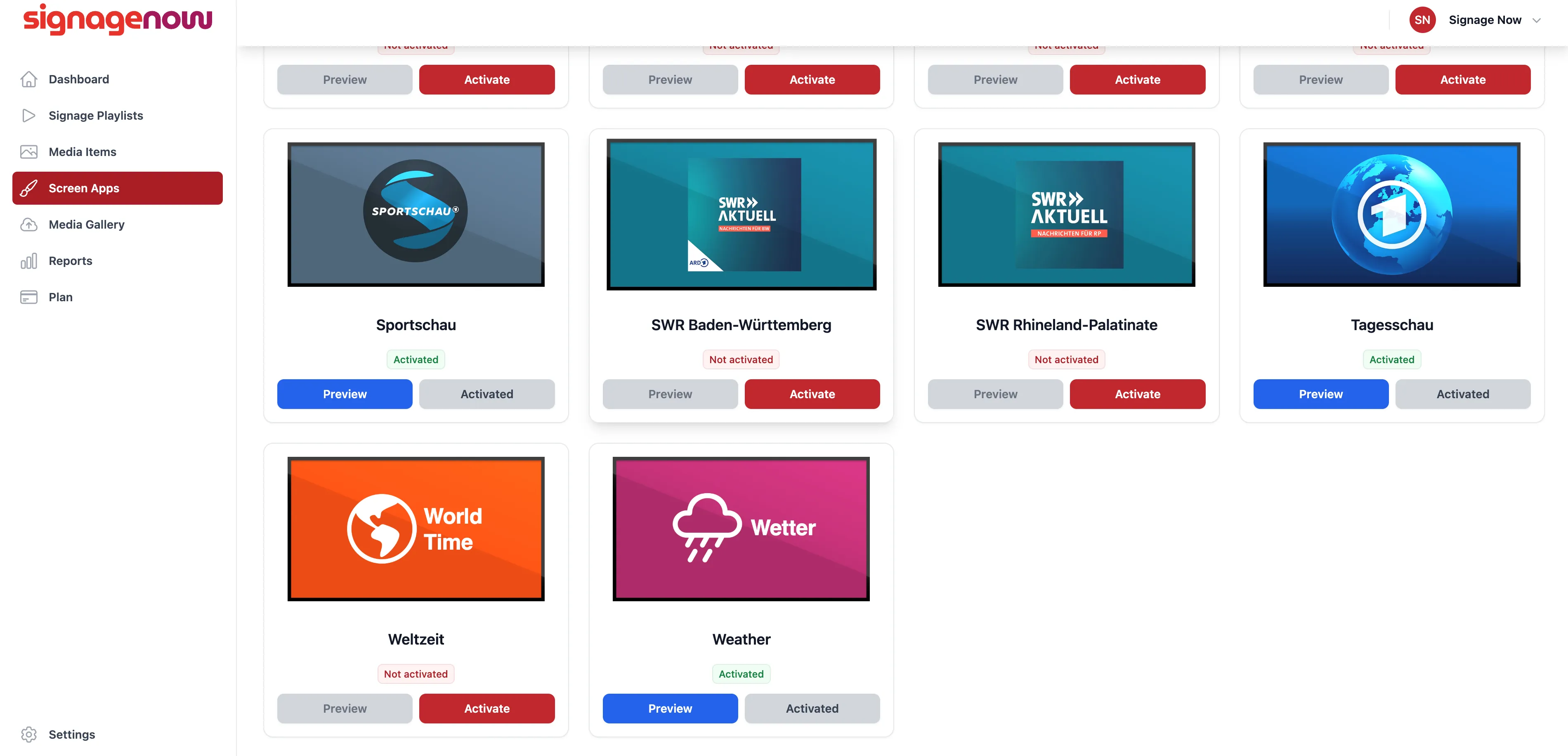 Weather and daily news template for Outdoor Displays with SignageNow