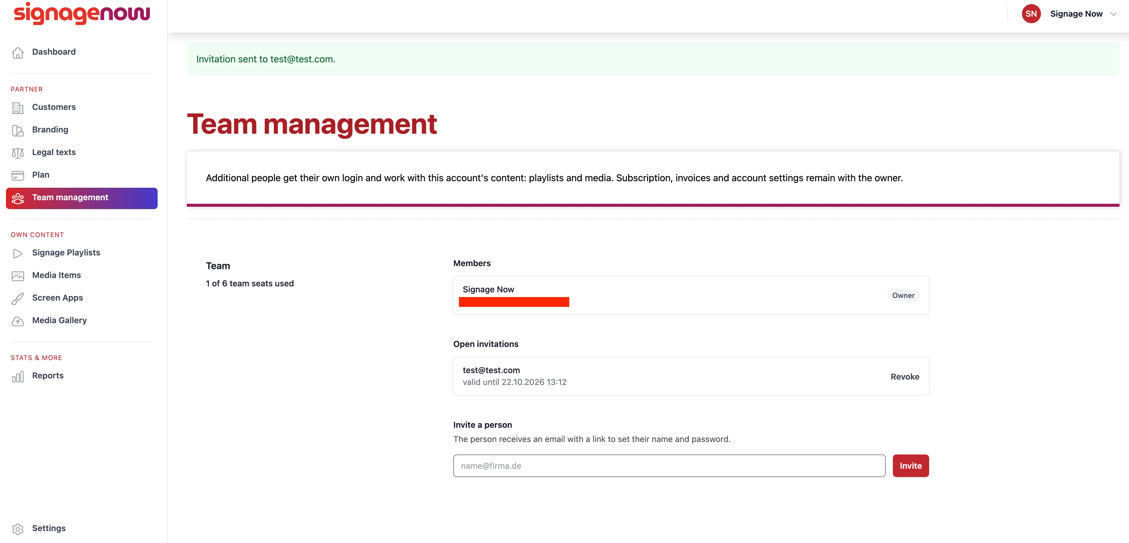 With its team and role management features, SignageNow is ideal for larger teams and companies