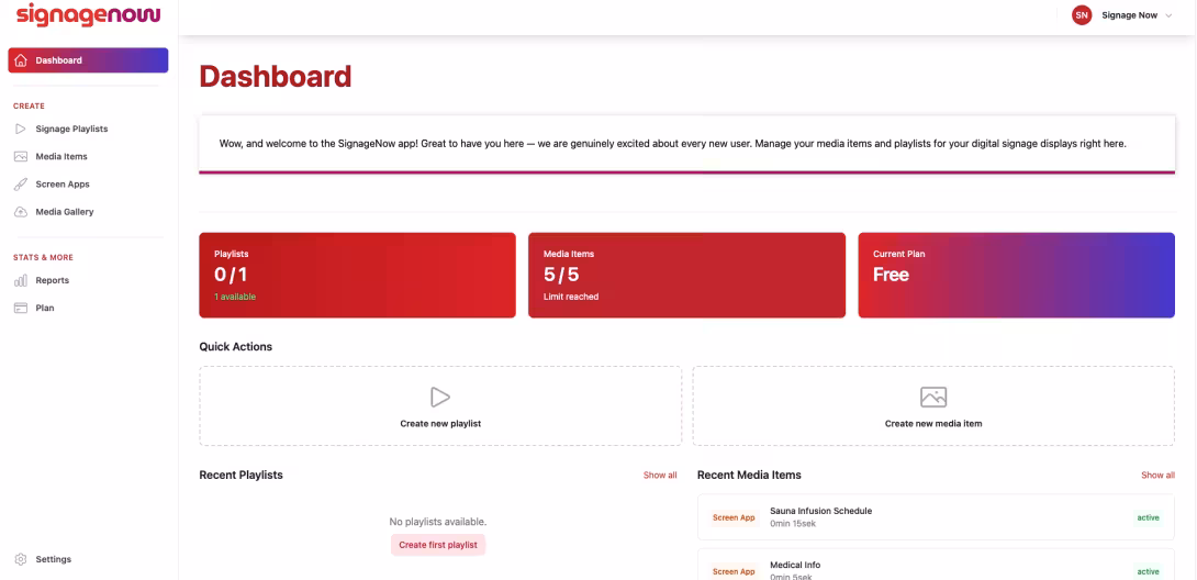 Cloud-based digital signage from Germany: SignageNow is now an officially registered trademark