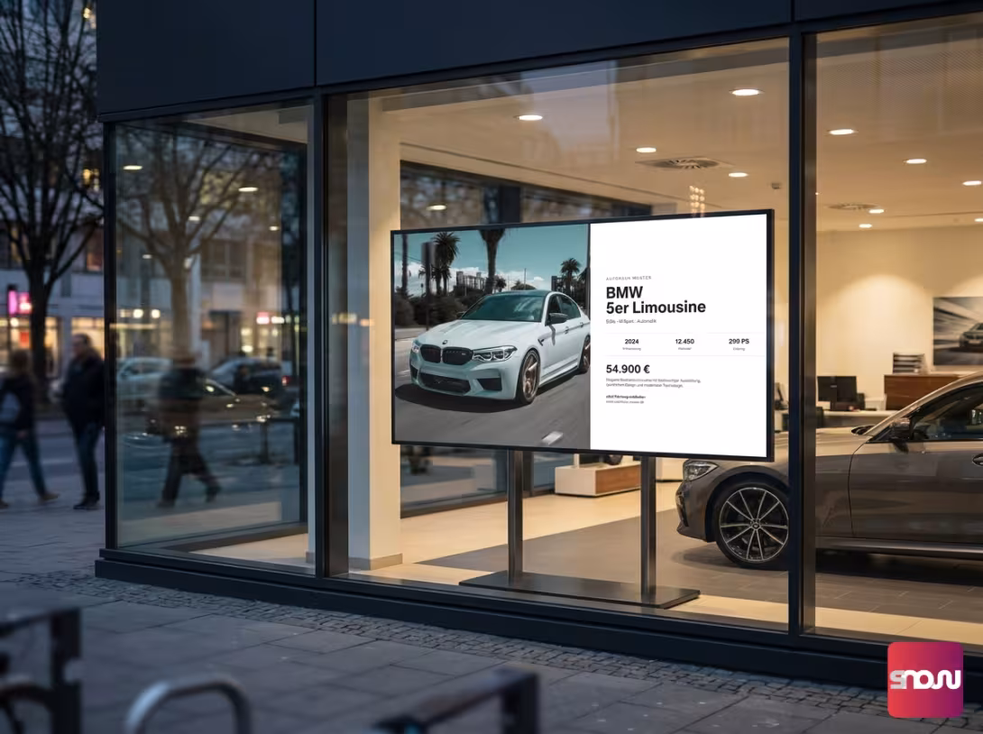 Ratgeber: Digital Signage im Autohaus – Verkaufsraum & Service digital gestalten